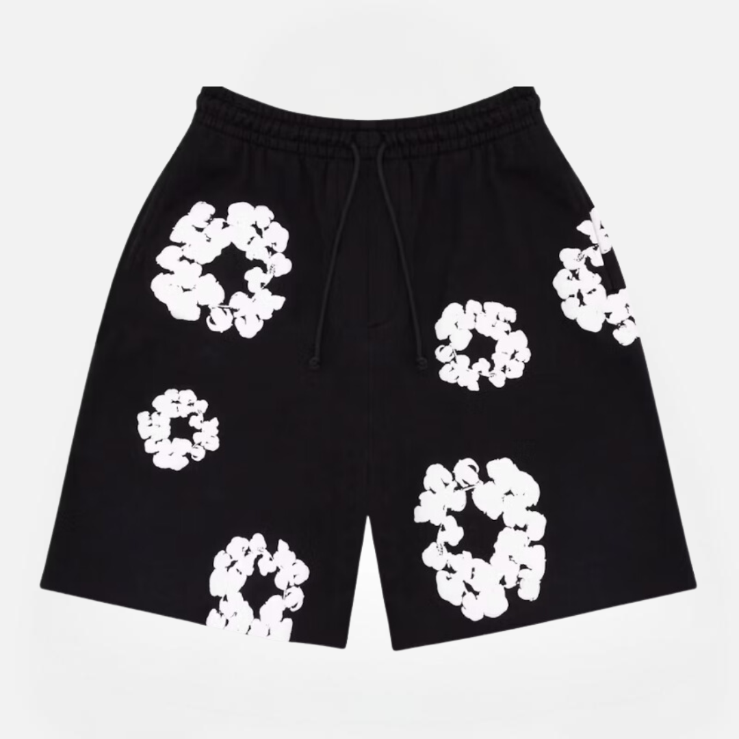 SHORT DENIM TEARS BLACK