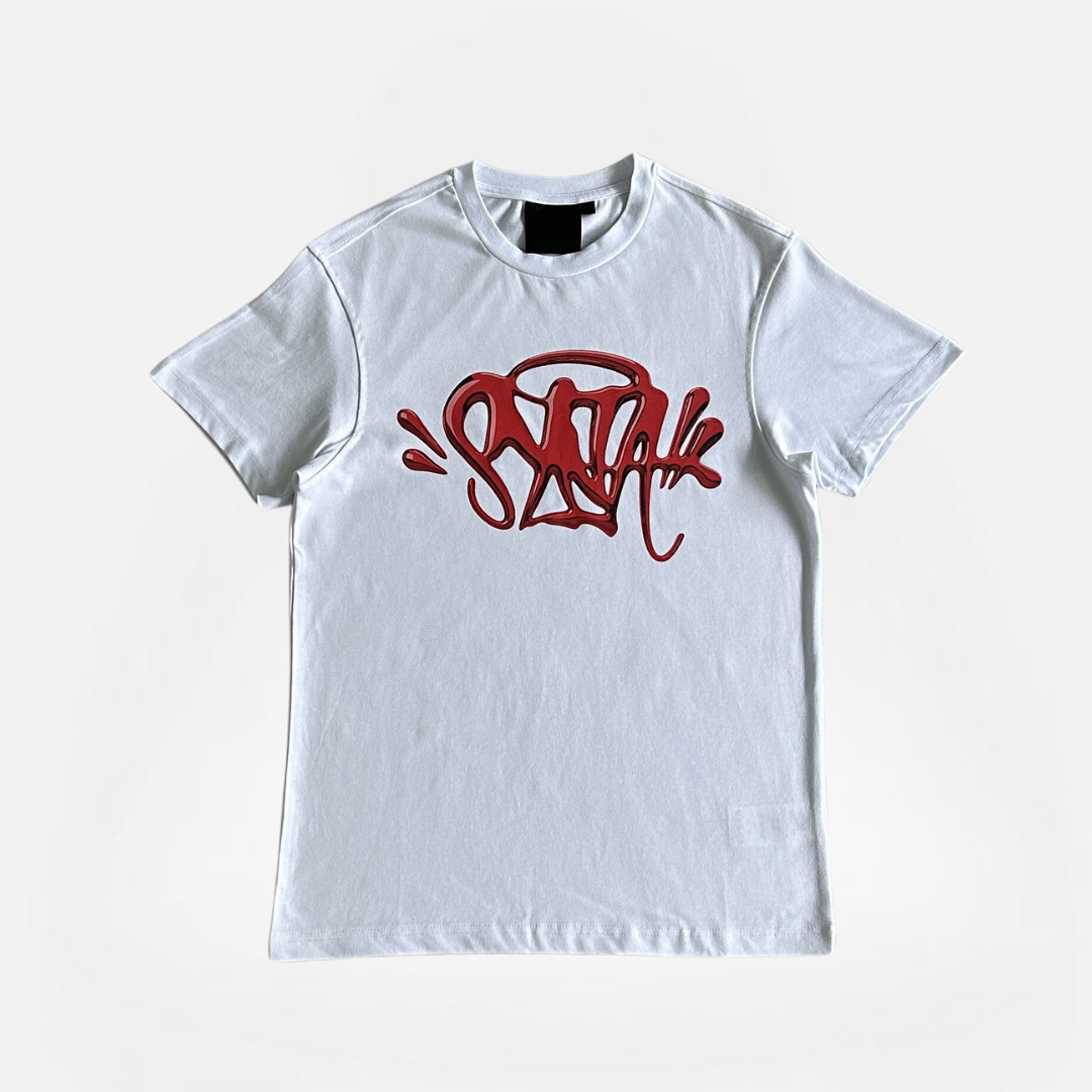 POLERA SYNA WHITE AND RED