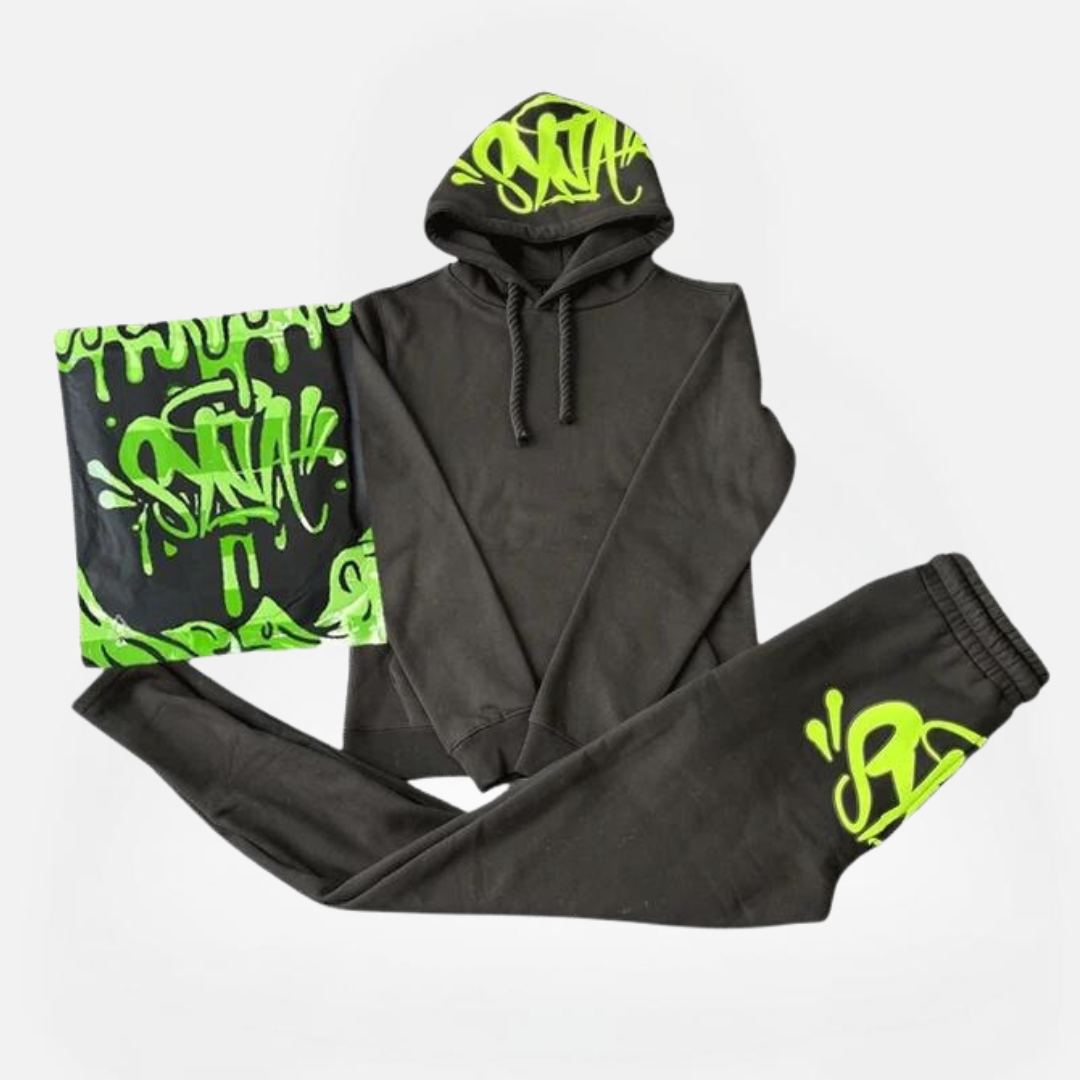 CONJUNTO SYNA BLACK AND LIME