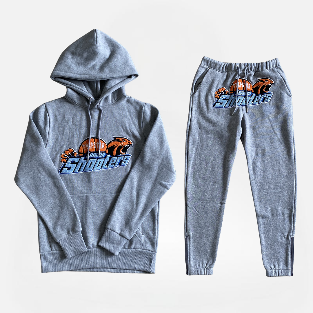 CONJUNTO SHOOTERS GREY AND ORANGE