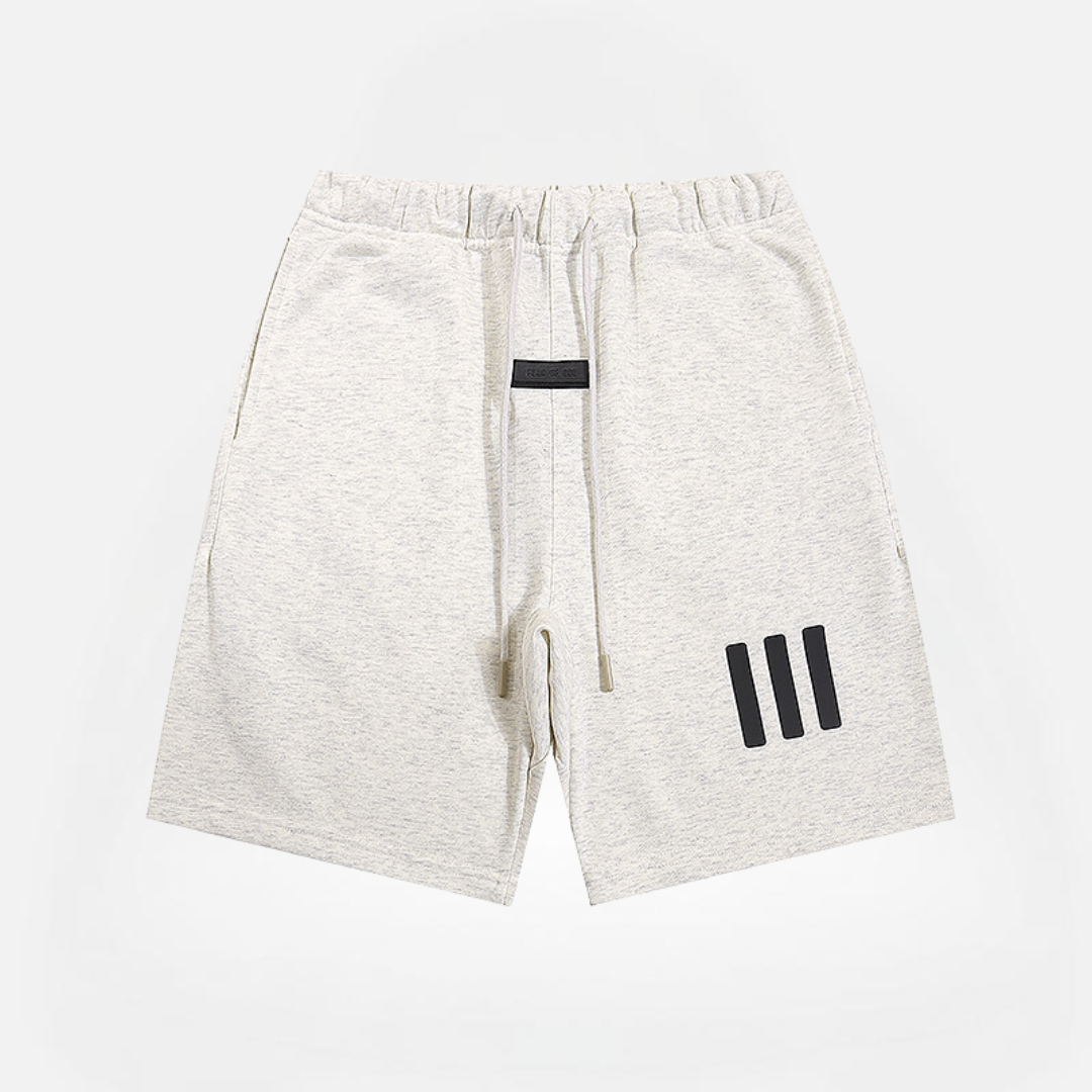 SHORT ESSENTIALS TRIPLE LINE ICE GREY