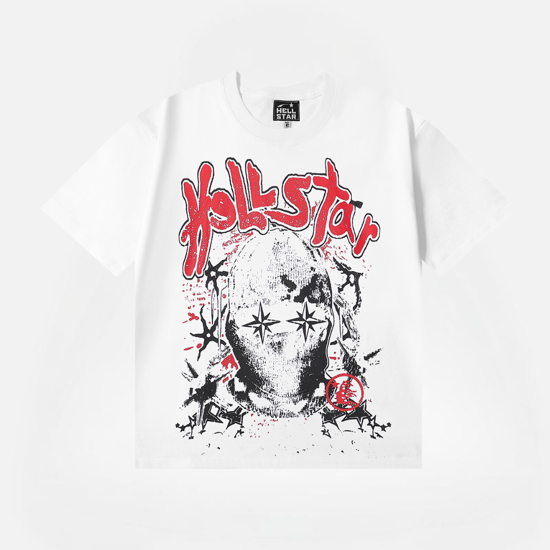 POLERA HELLSTAR BLOOD STAR WHITE