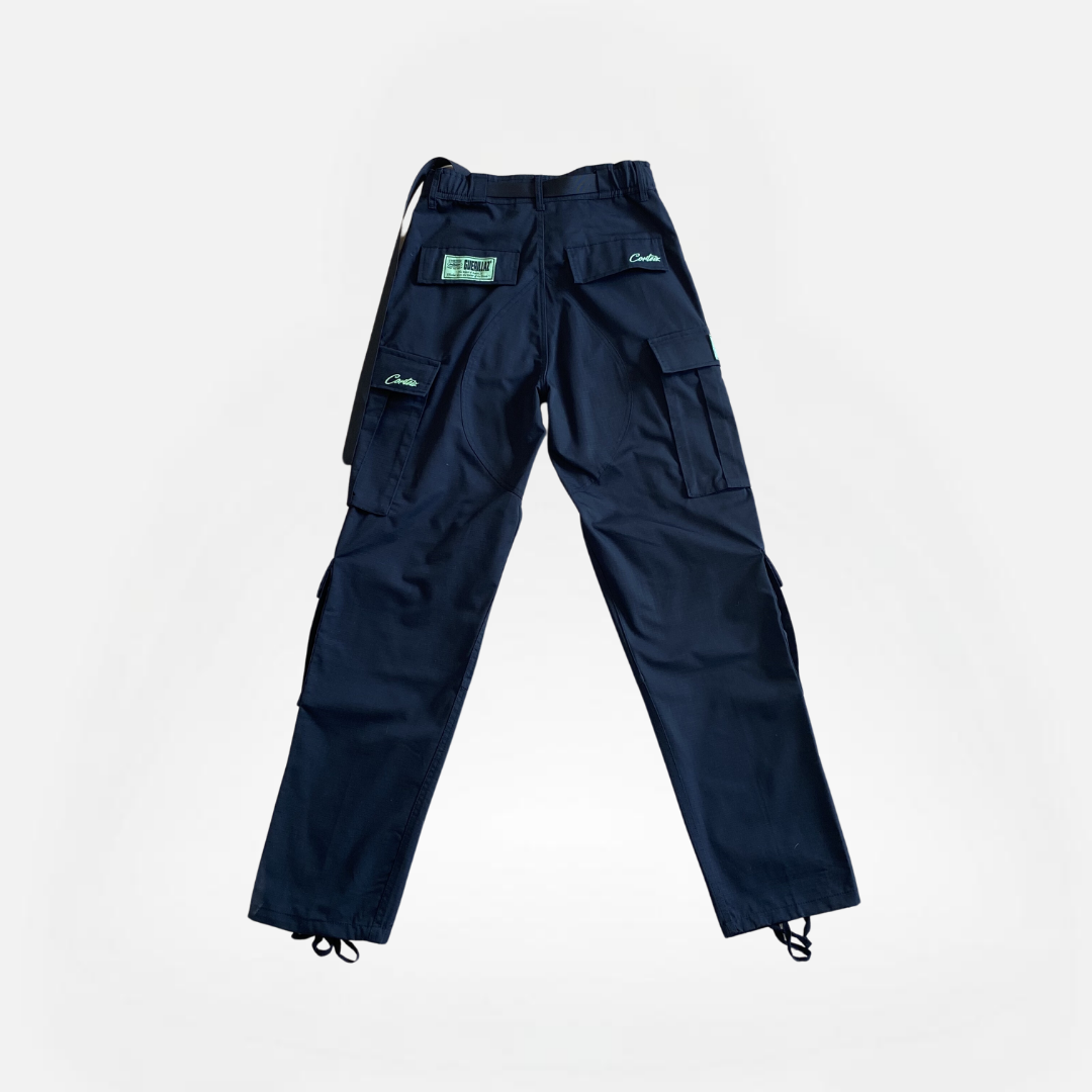 PANTALÓN CARGO BLACK GREEN LOGO