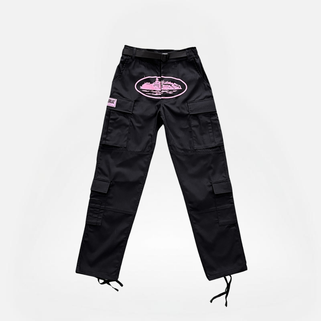 PANTALÓN CARGO BLACK PINK LOGO