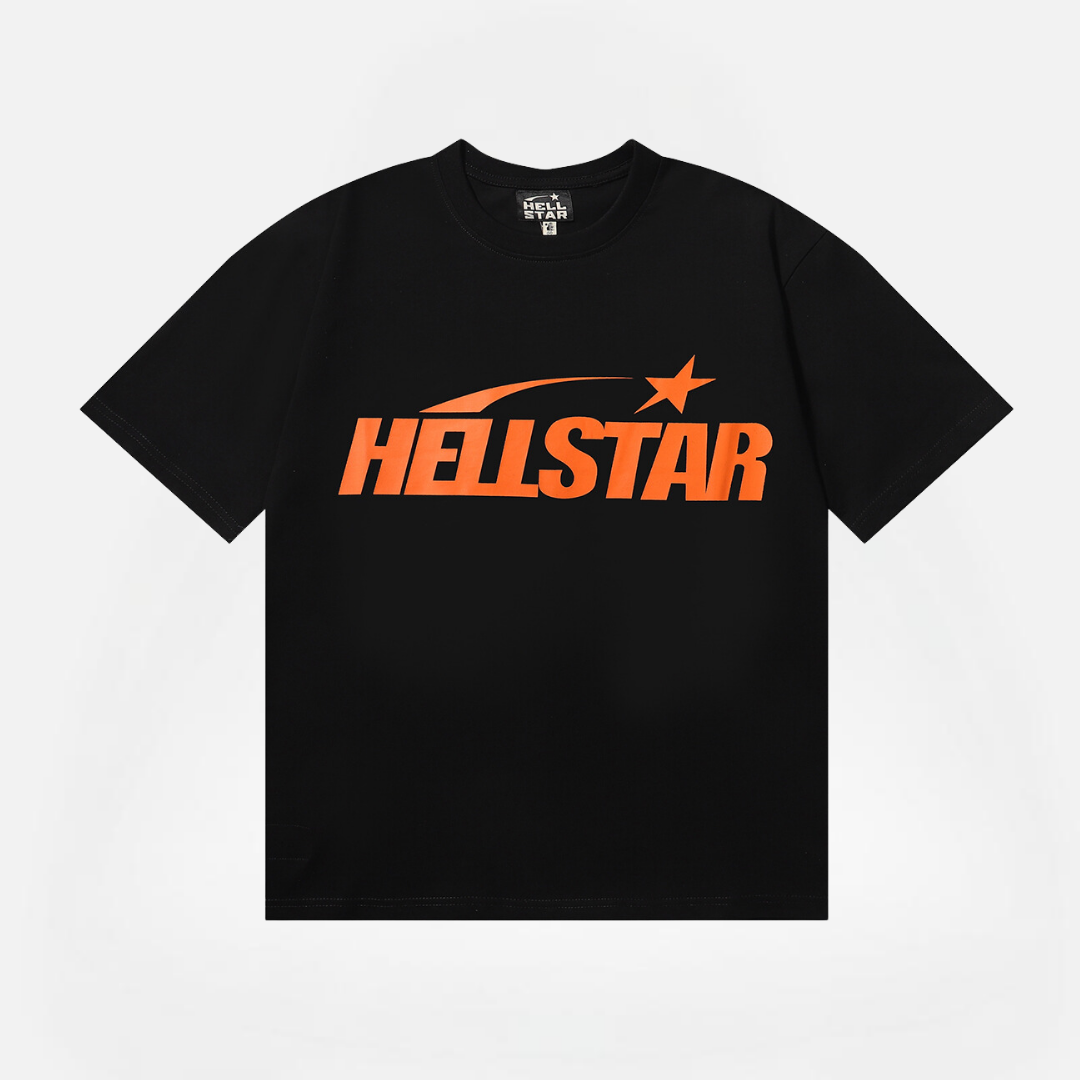 POLERA HELLSTAR CLASSIC BLACK-ORANGE