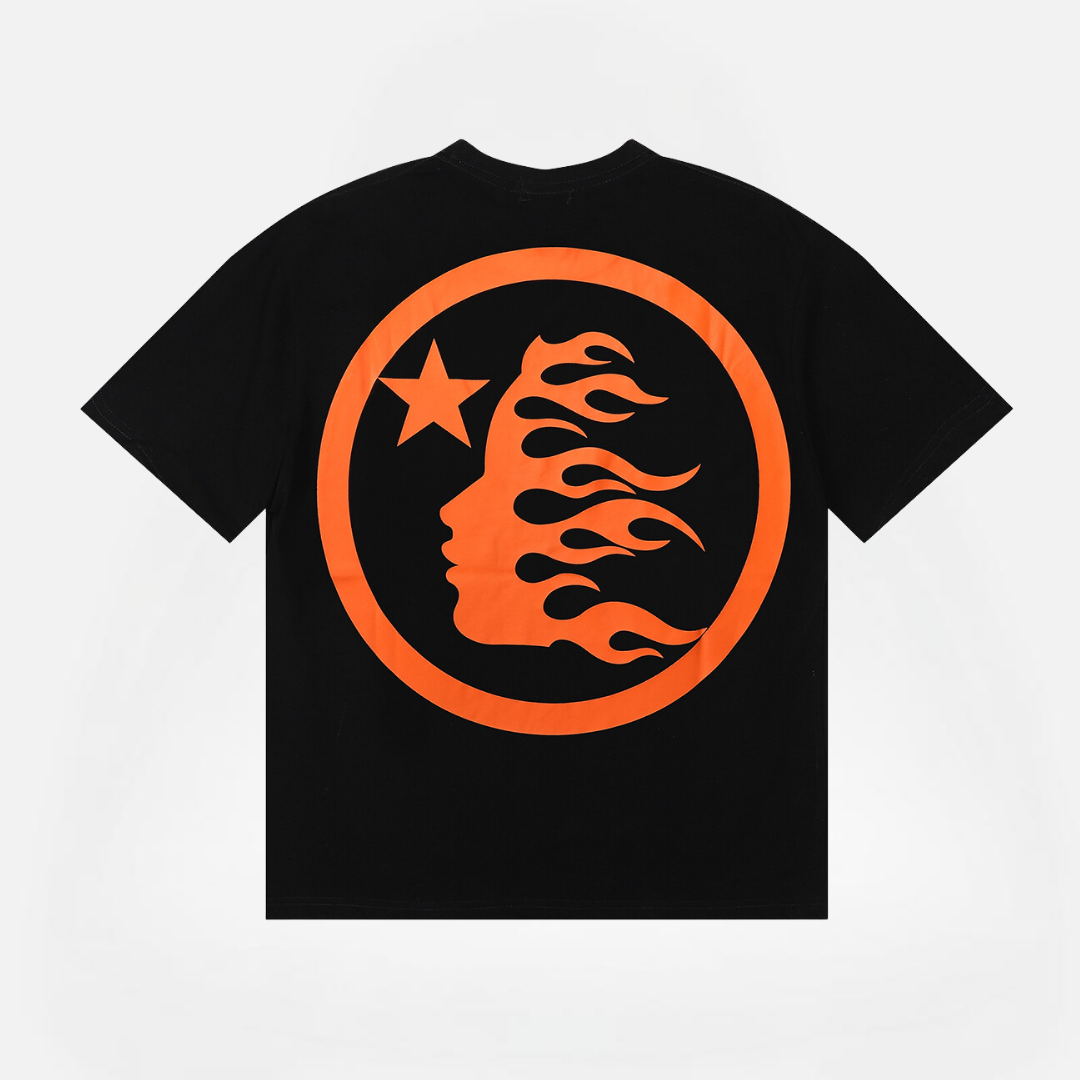 POLERA HELLSTAR CLASSIC BLACK-ORANGE