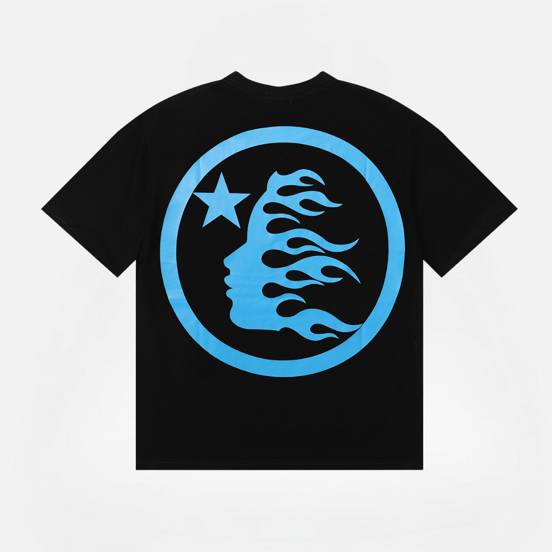 POLERA HELLSTAR CLASSIC BLACK-ICE BLUE