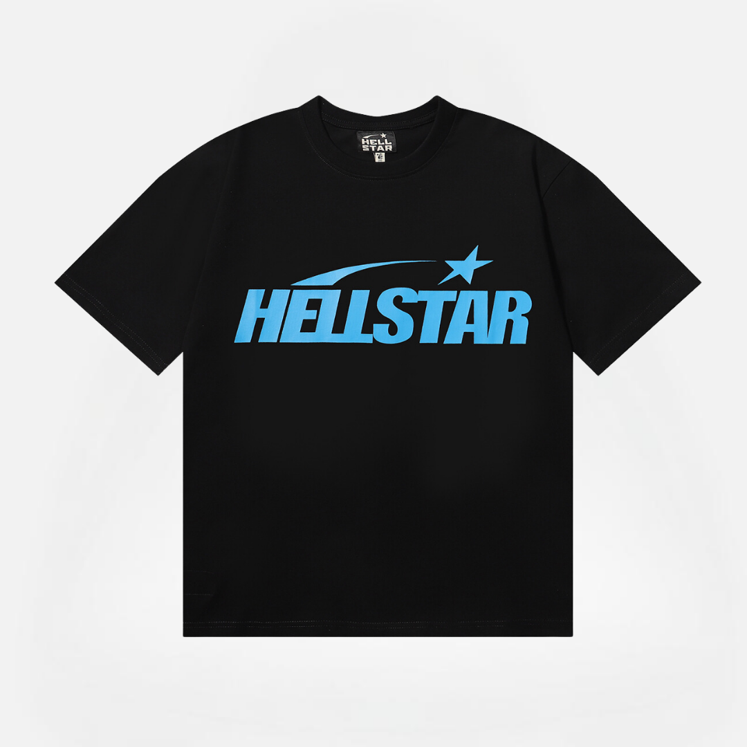 POLERA HELLSTAR CLASSIC BLACK-ICE BLUE