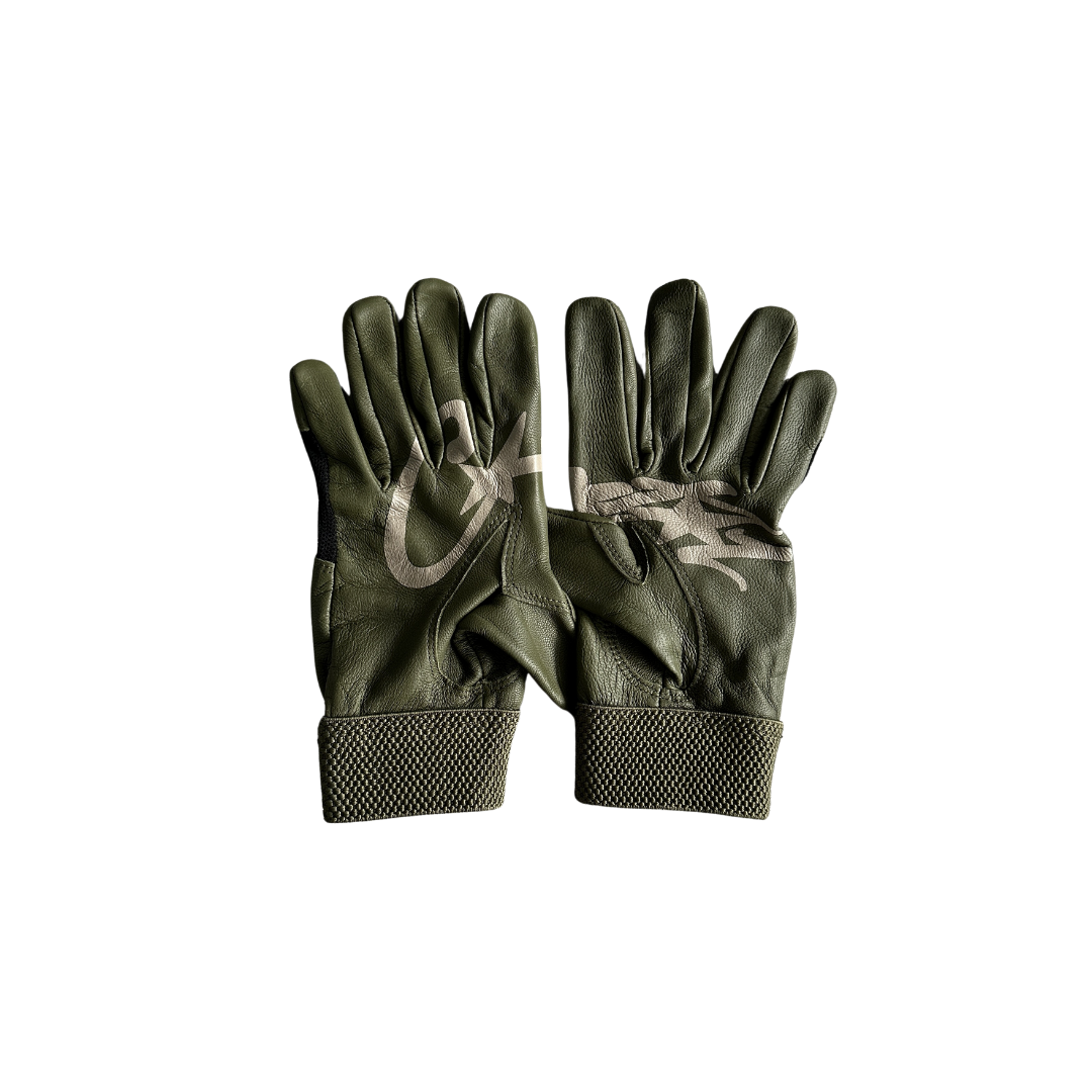 GREEN LEATHER GLOVES