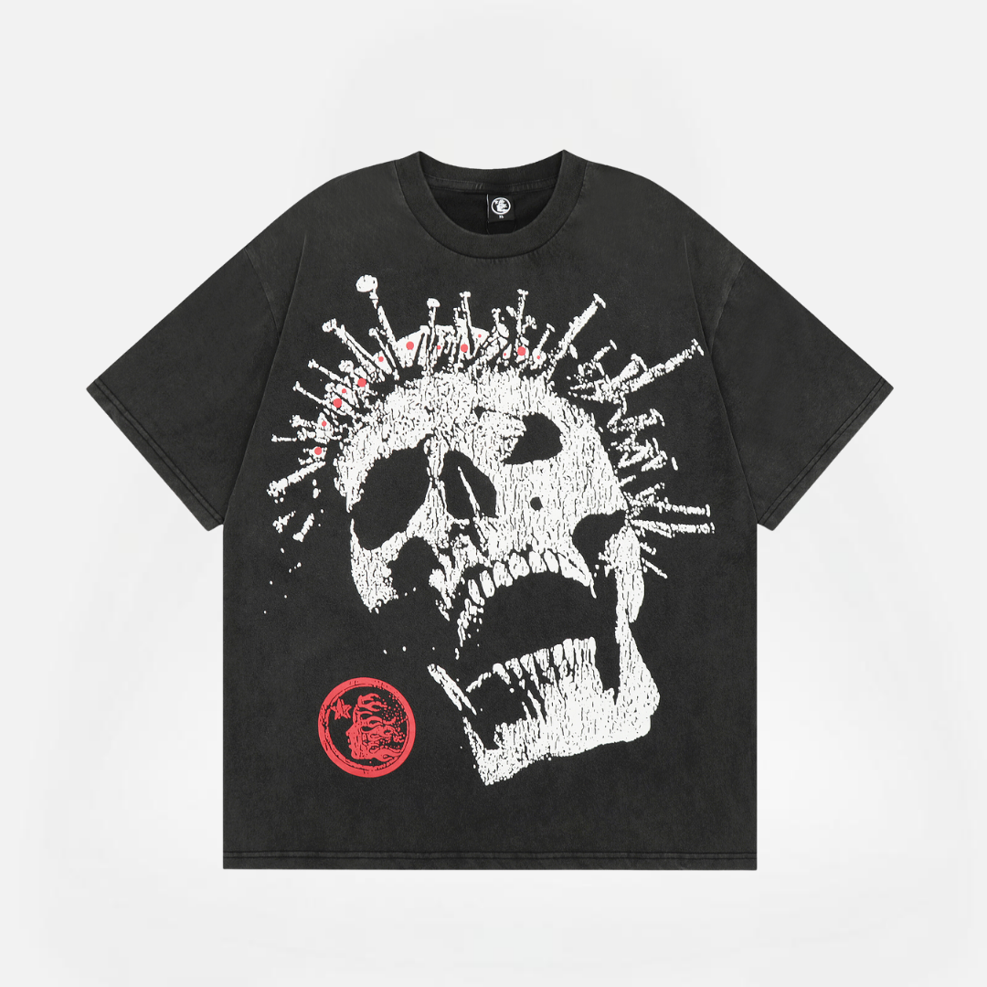 POLERA HELLSTAR SKULL BLACK