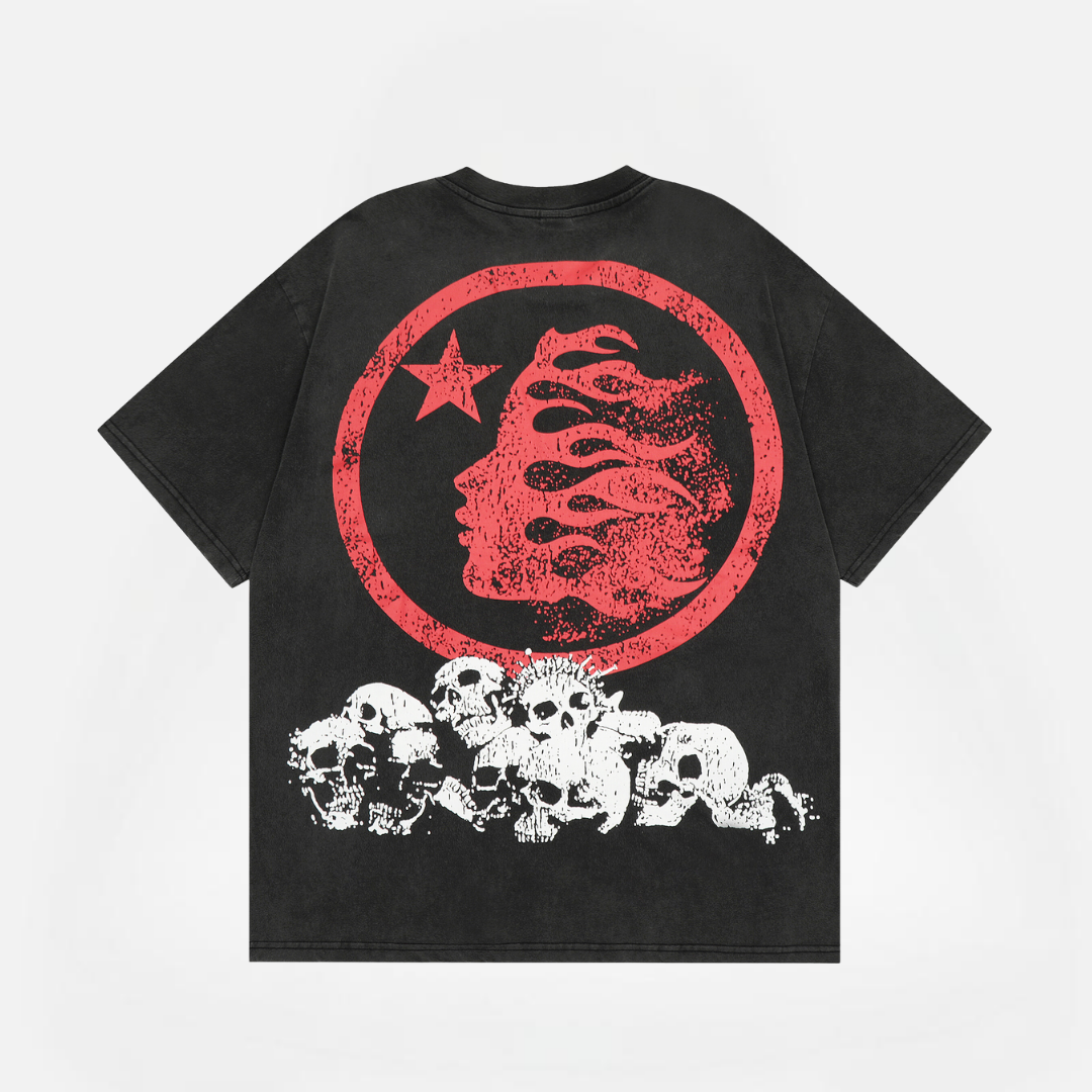 POLERA HELLSTAR SKULL BLACK