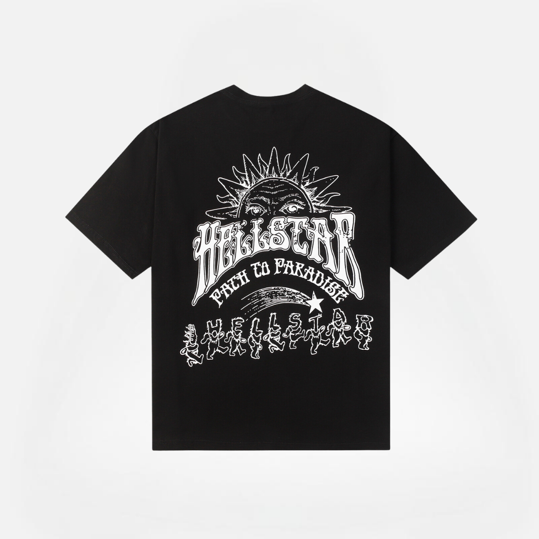 POLERA HELLSTAR PATH TO PARADISE BLACK