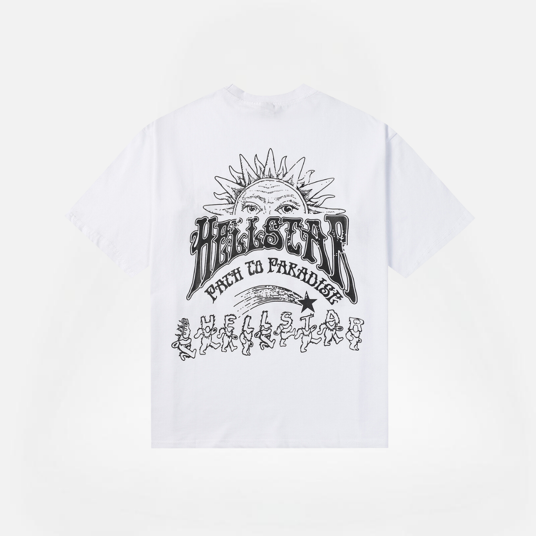 POLERA HELLSTAR PATH TO PARADISE WHITE