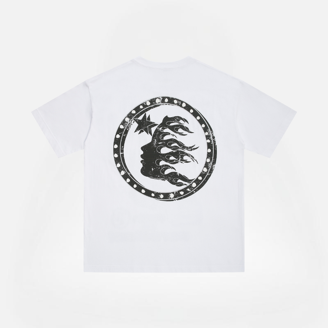 POLERA HELLSTAR PARADISE SKULL WHITE