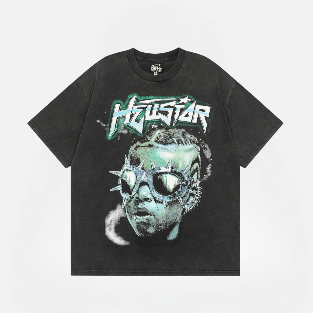 POLERA HELLSTAR THE FUTURE BLACK-BLUE