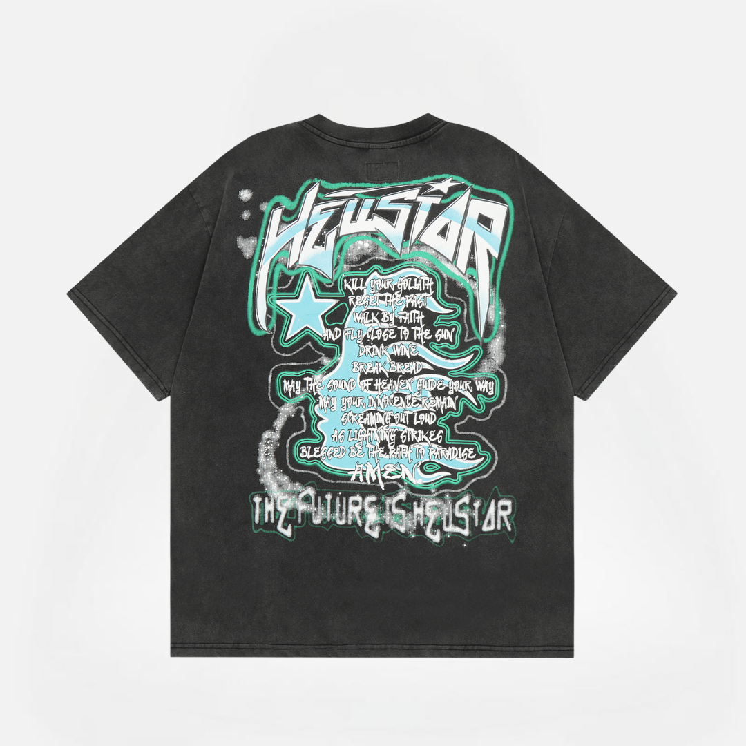 POLERA HELLSTAR THE FUTURE BLACK-BLUE