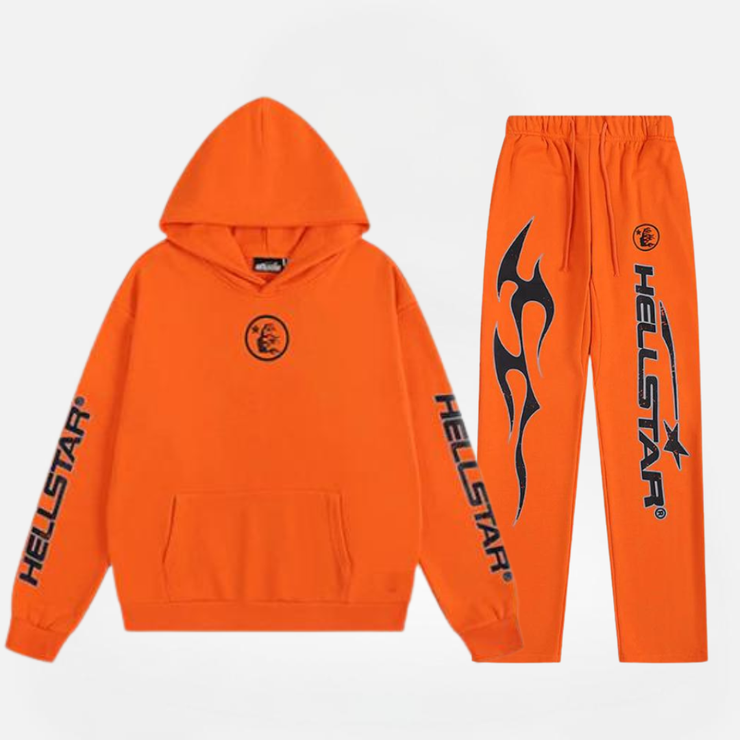 CONJUNTO HELLSTAR LOGO ORANGE