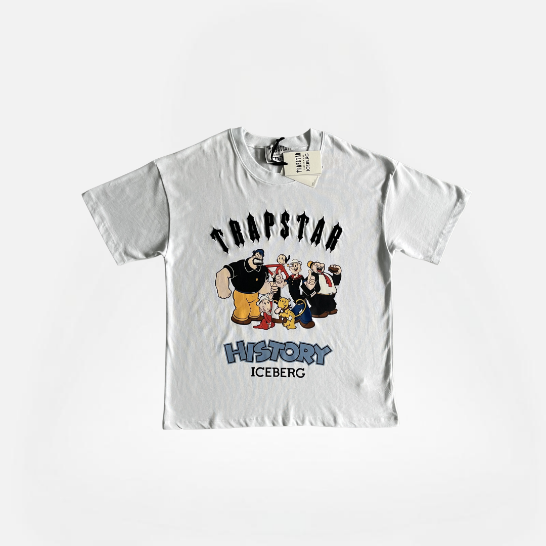 ICEBERG POPEYE PRINTED T WHITE