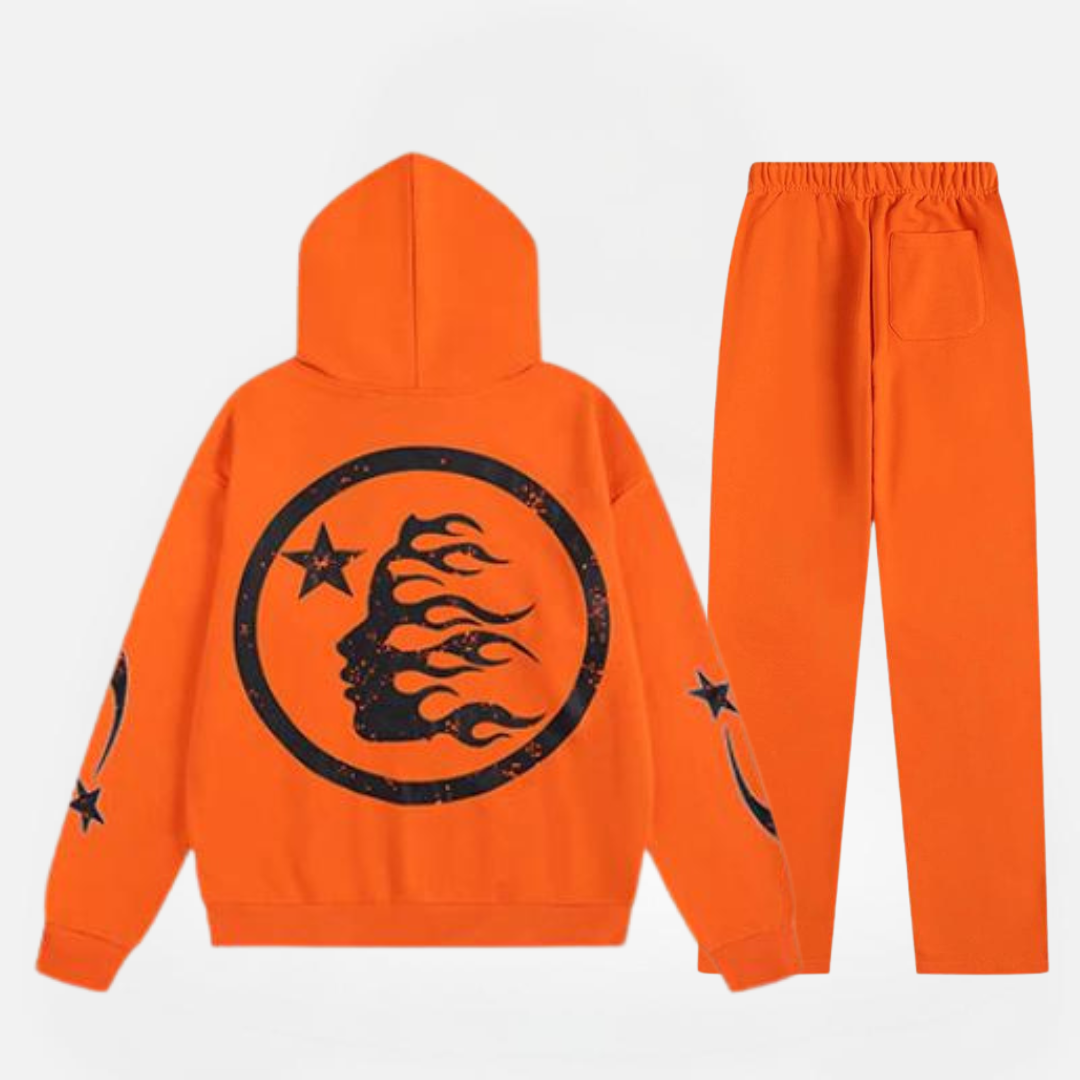 CONJUNTO HELLSTAR LOGO ORANGE