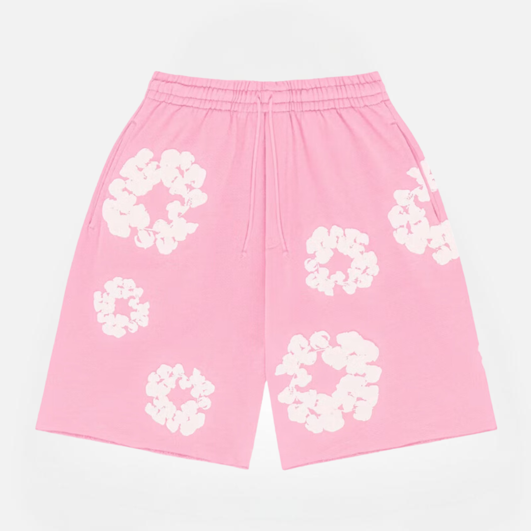 SHORT DENIM TEARS PINK