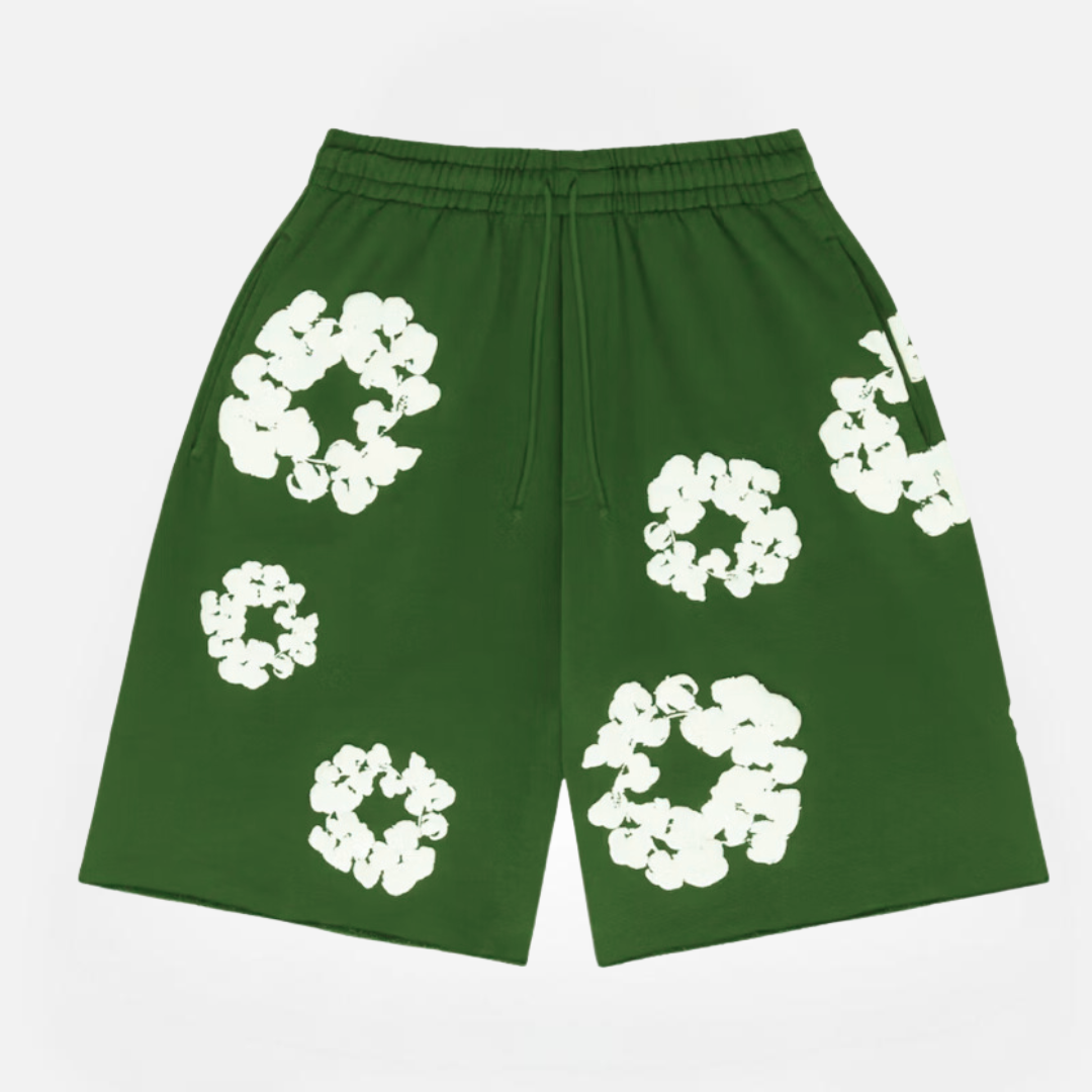 SHORT DENIM TEARS GREEN