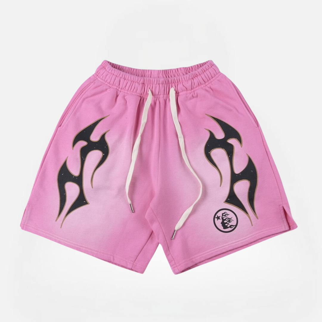 SHORT HELLSTAR FLAME PINK AND BLACK