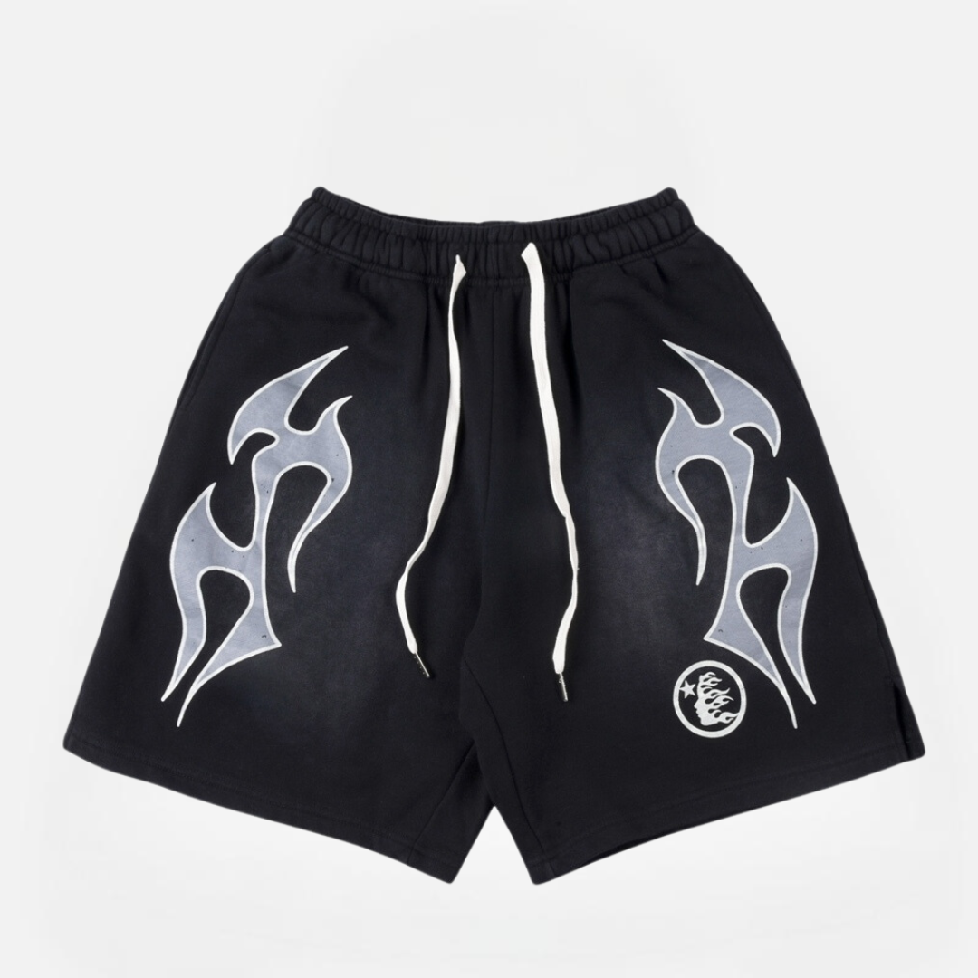 SHORT HELLSTAR FLAME BLACK AND GREY