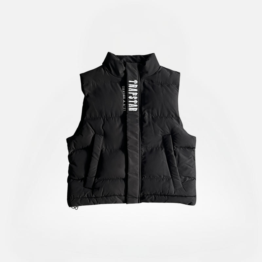 CHAQUETA DECODED GILET BLACK WHITE